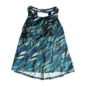 NWT Swimsuits For All Size 16 Tankini Top Shelf Bra Chlorine Resistant Print